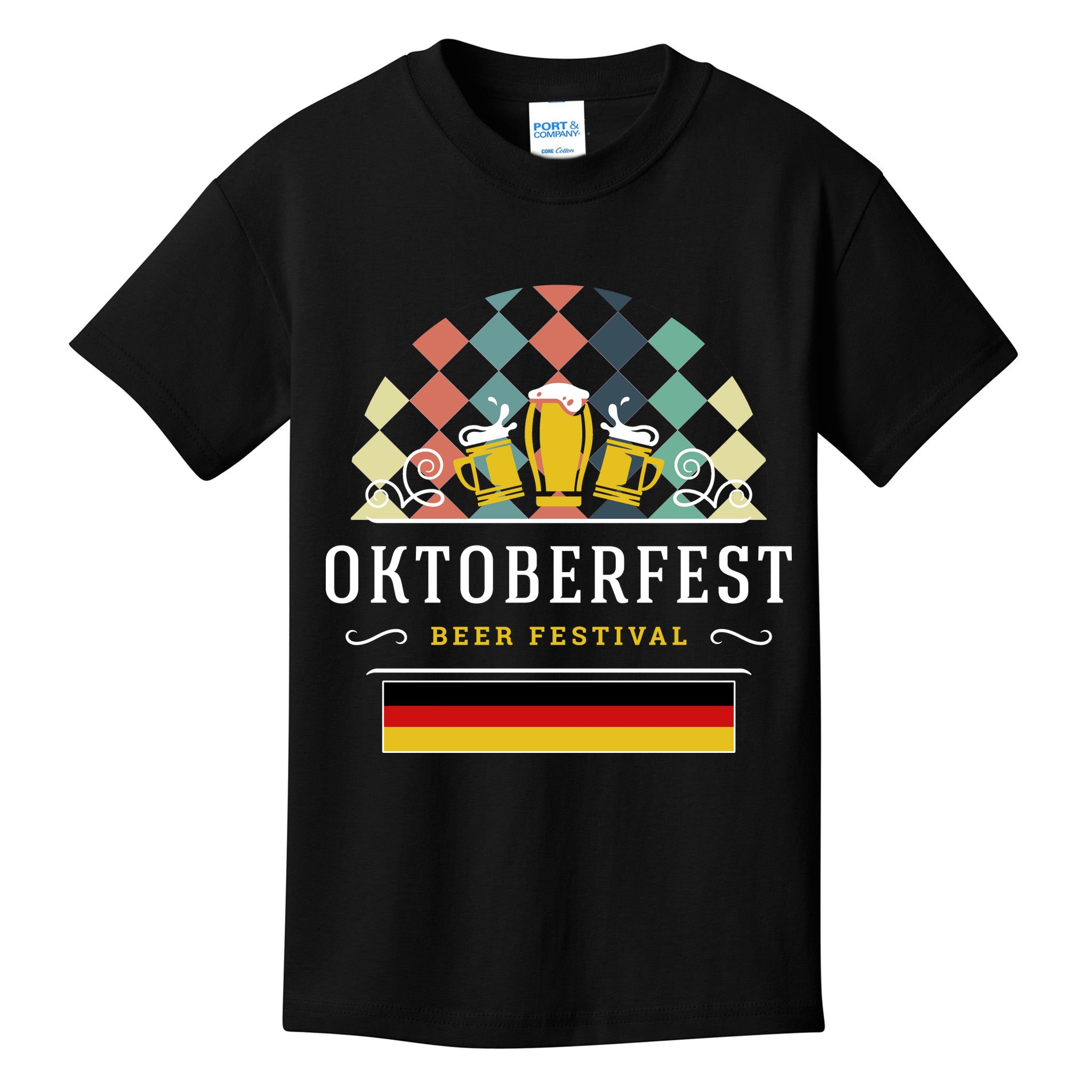 Vintage Oktoberfest Drinking Kids T-Shirt