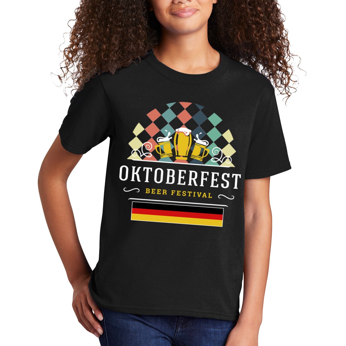 Vintage Oktoberfest Drinking Kids T-Shirt