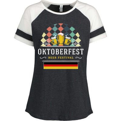 Vintage Oktoberfest Drinking Enza Ladies Jersey Colorblock Tee