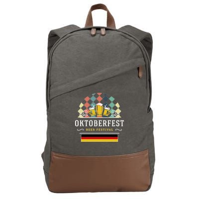 Vintage Oktoberfest Drinking Cotton Canvas Backpack