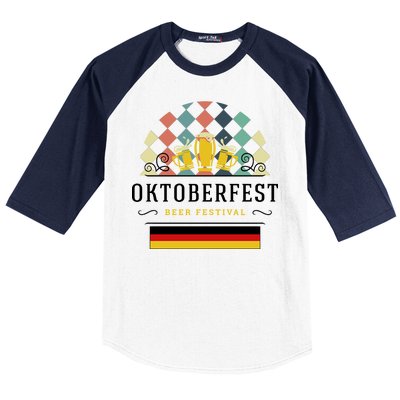 Vintage Oktoberfest Drinking Baseball Sleeve Shirt