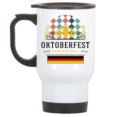 Vintage Oktoberfest Drinking Stainless Steel Travel Mug