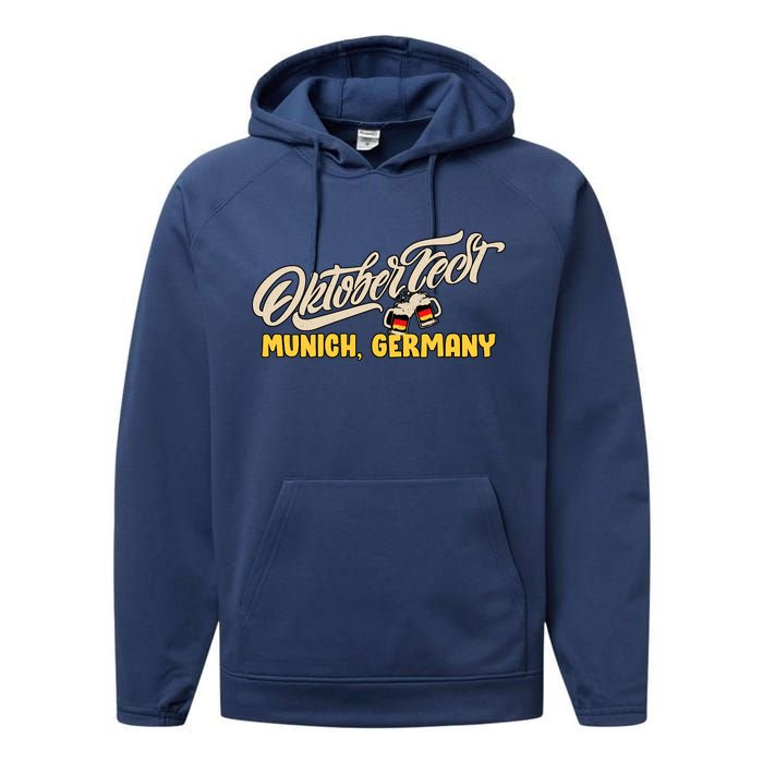 Vintage Oktoberfest Munich Performance Fleece Hoodie