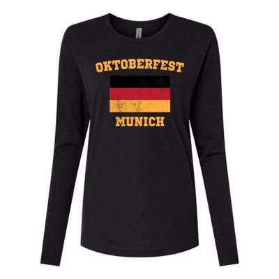 Vintage Oktoberfest Munich Flag Womens Cotton Relaxed Long Sleeve T-Shirt