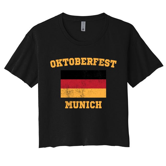 Vintage Oktoberfest Munich Flag Crop Top