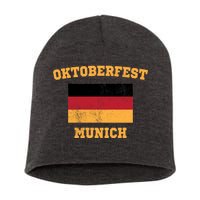 Vintage Oktoberfest Munich Flag Short Acrylic Beanie