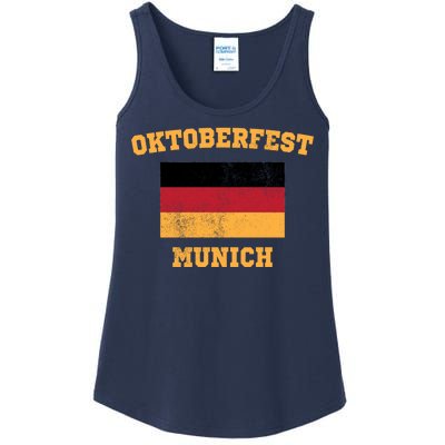 Vintage Oktoberfest Munich Flag Ladies Essential Tank