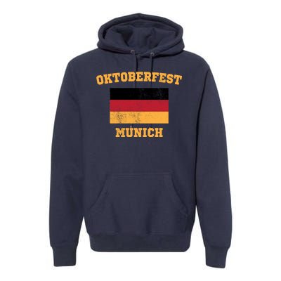 Vintage Oktoberfest Munich Flag Premium Hoodie