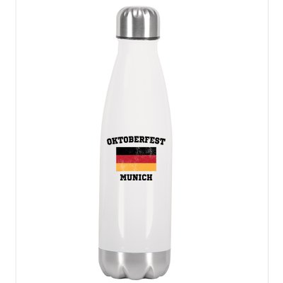 Vintage Oktoberfest Munich Flag Stainless Steel Insulated Water Bottle