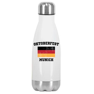 Vintage Oktoberfest Munich Flag Stainless Steel Insulated Water Bottle