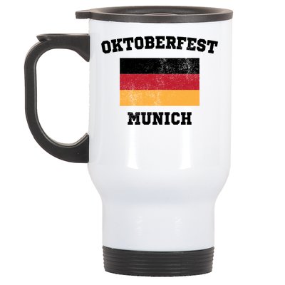 Vintage Oktoberfest Munich Flag Stainless Steel Travel Mug