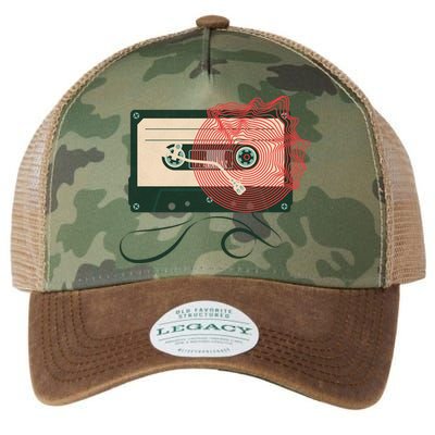 Vintage Old Cassette Player Legacy Tie Dye Trucker Hat