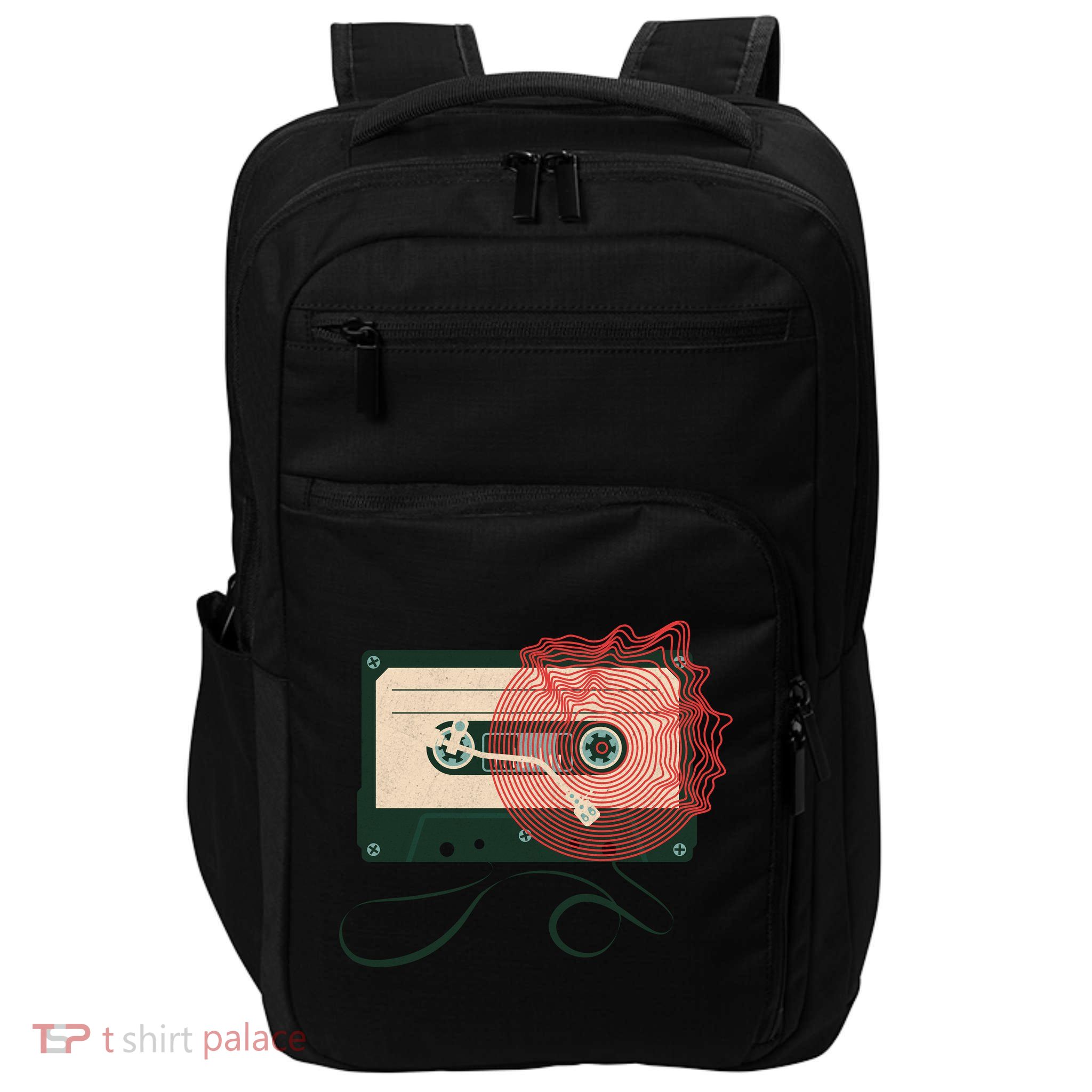 Vintage Old Cassette Player Impact Tech Backpack