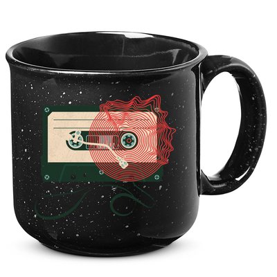 Vintage Old Cassette Player 15oz Campfire Ceramic Mug