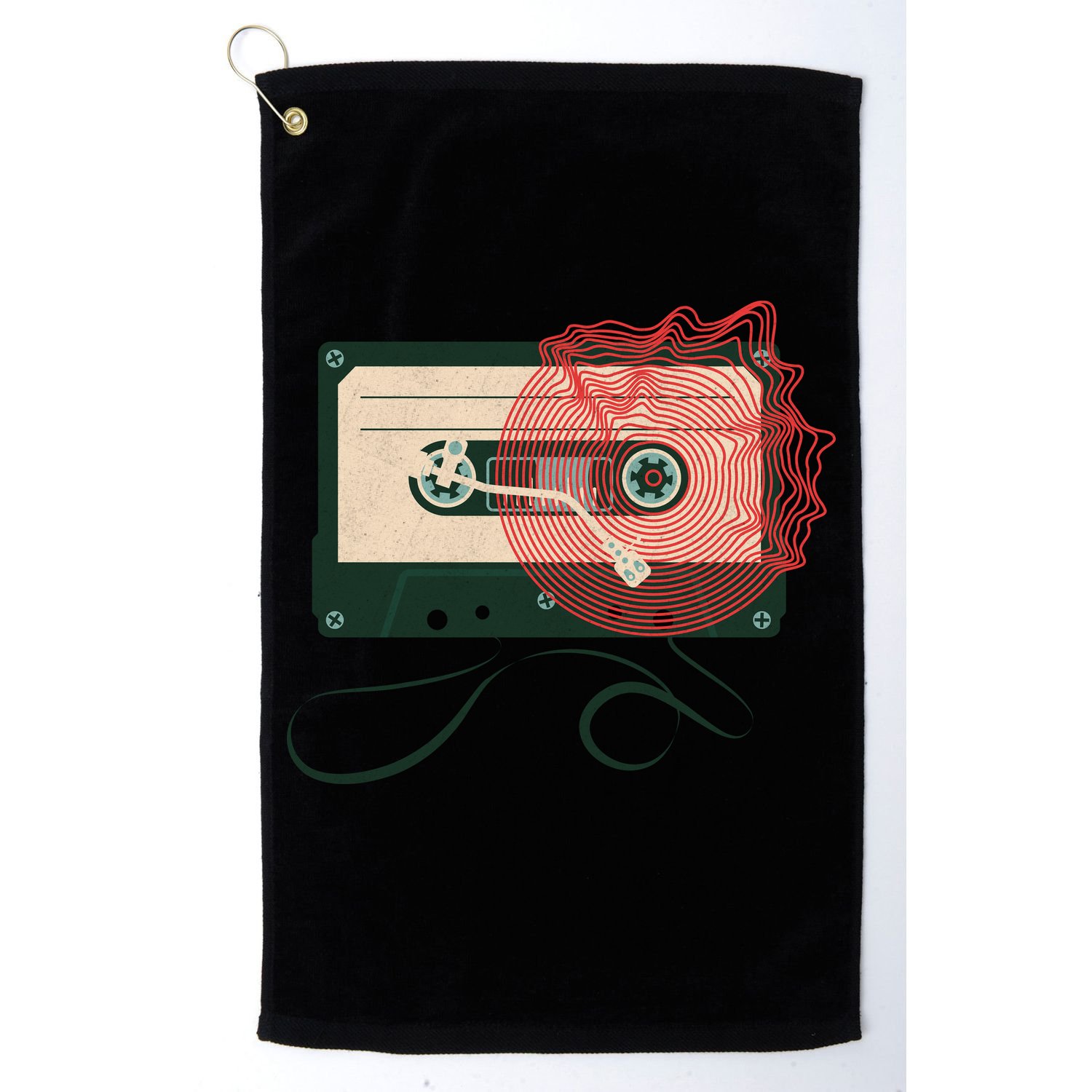 Vintage Old Cassette Player Golf Towel
