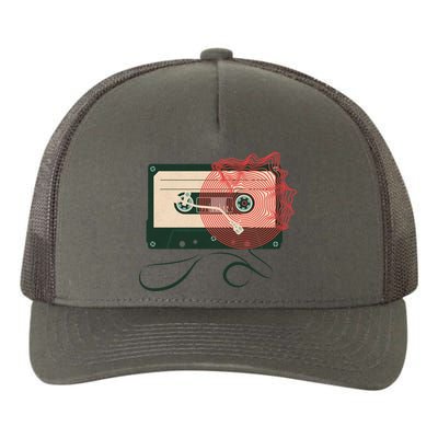 Vintage Old Cassette Player Yupoong Adult 5-Panel Trucker Hat