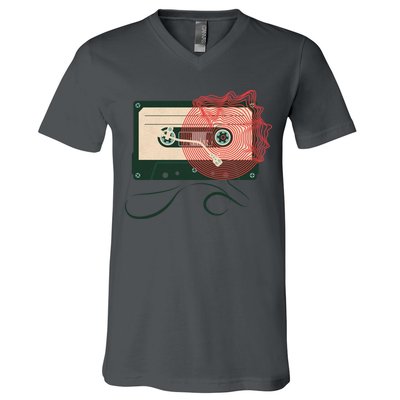 Vintage Old Cassette Player V-Neck T-Shirt