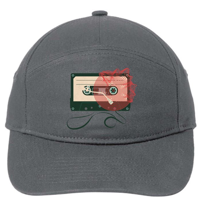 Vintage Old Cassette Player 7-Panel Snapback Hat