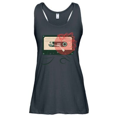 Vintage Old Cassette Player Ladies Essential Flowy Tank