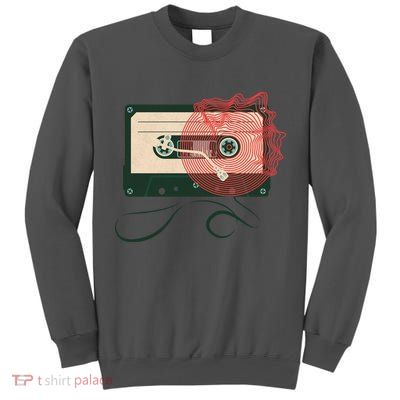 Vintage Old Cassette Player Tall Sweatshirt