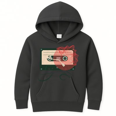 Vintage Old Cassette Player Kids Hoodie