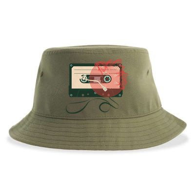 Vintage Old Cassette Player Sustainable Bucket Hat