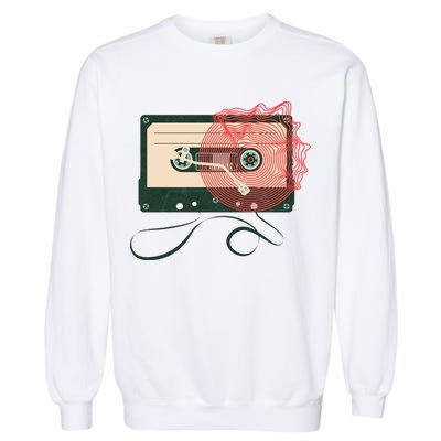 Vintage Old Cassette Player Garment-Dyed Sweatshirt