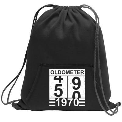 Vintage Oldometer 1970 50th Birthday Sweatshirt Cinch Pack Bag