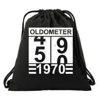 Vintage Oldometer 1970 50th Birthday Drawstring Bag