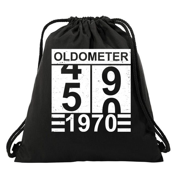 Vintage Oldometer 1970 50th Birthday Drawstring Bag