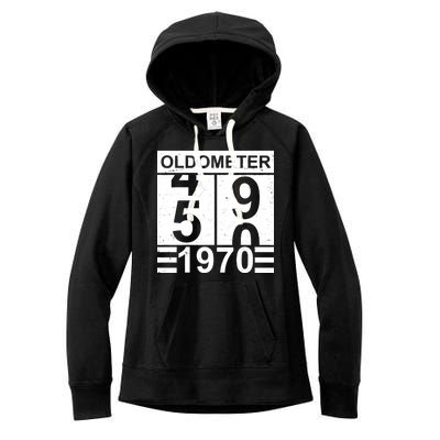 Vintage Oldometer 1970 50th Birthday Women's Fleece Hoodie