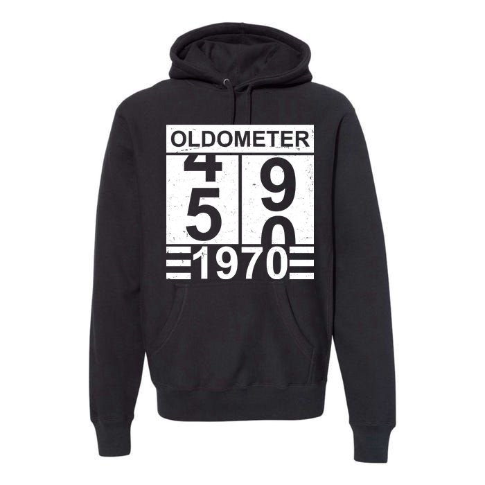 Vintage Oldometer 1970 50th Birthday Premium Hoodie