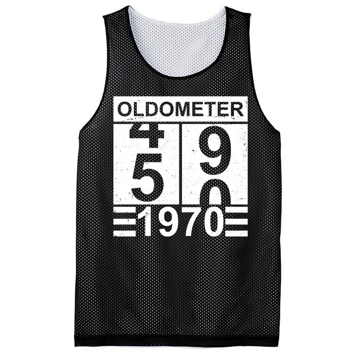 Vintage Oldometer 1970 50th Birthday Mesh Reversible Basketball Jersey Tank