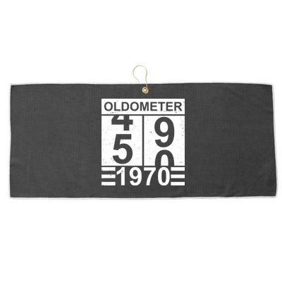 Vintage Oldometer 1970 50th Birthday Large Microfiber Waffle Golf Towel