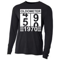 Vintage Oldometer 1970 50th Birthday Cooling Performance Long Sleeve Crew