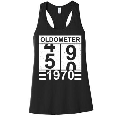 Vintage Oldometer 1970 50th Birthday Women's Racerback Tank