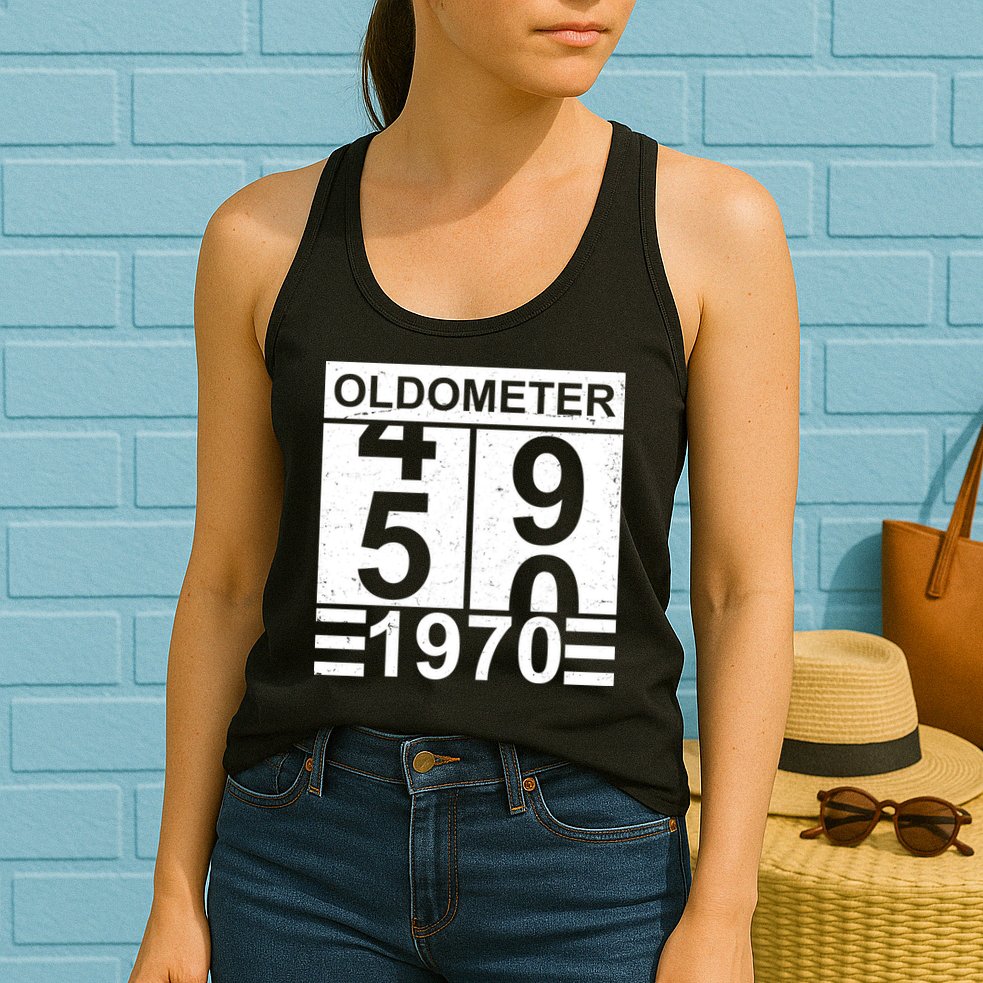 Vintage Oldometer 1970 50th Birthday Womens Tank Top