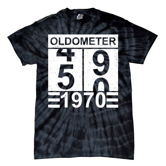 Vintage Oldometer 1970 50th Birthday Tie-Dye T-Shirt