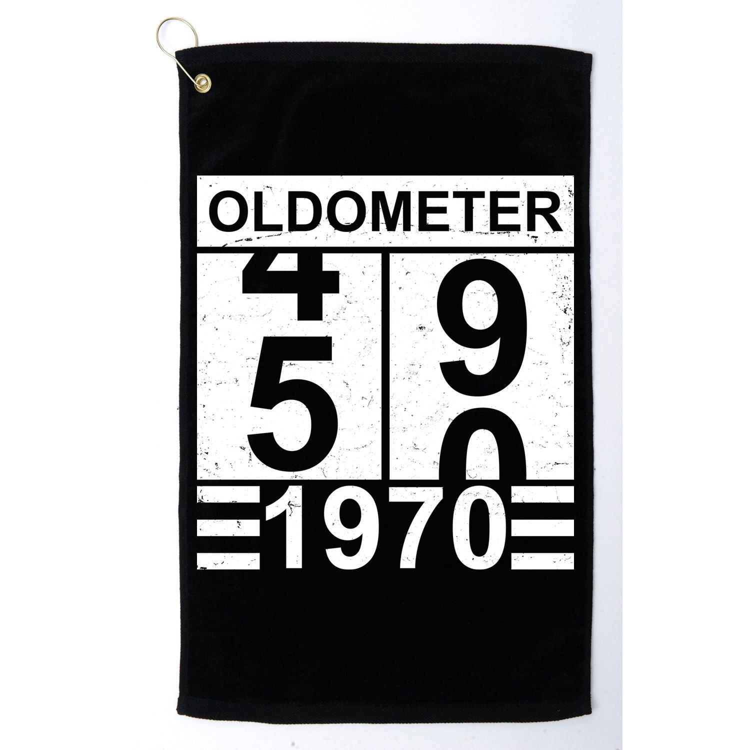 Vintage Oldometer 1970 50th Birthday Golf Towel