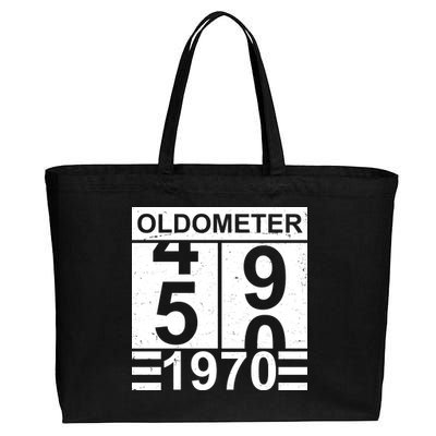 Vintage Oldometer 1970 50th Birthday Cotton Canvas Jumbo Tote