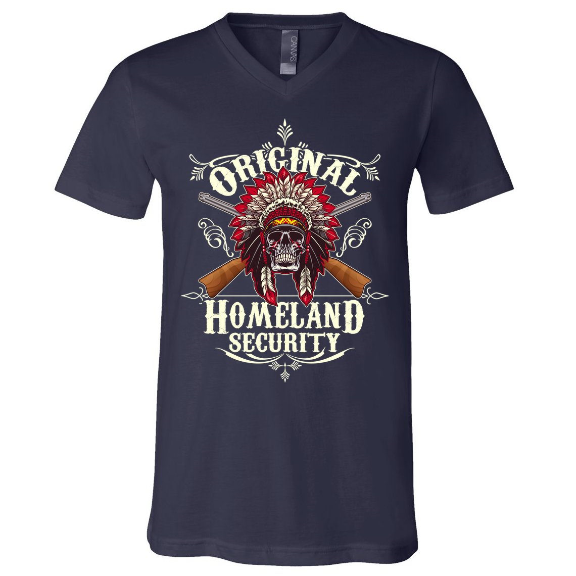 Vintage Original Homeland Security 2nd Amendment V-Neck T-Shirt