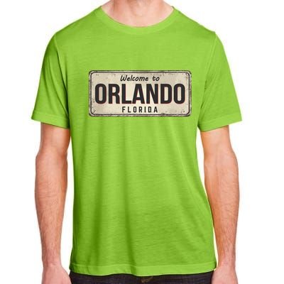 Vintage Orlando Metal Sign Adult ChromaSoft Performance T-Shirt