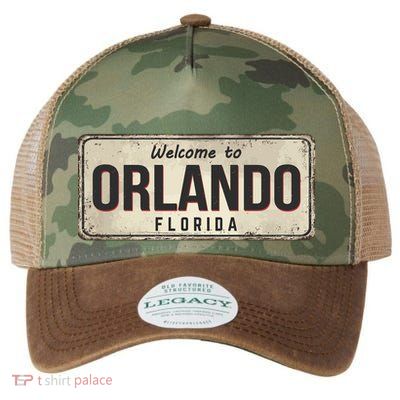 Vintage Orlando Metal Sign Legacy Tie Dye Trucker Hat