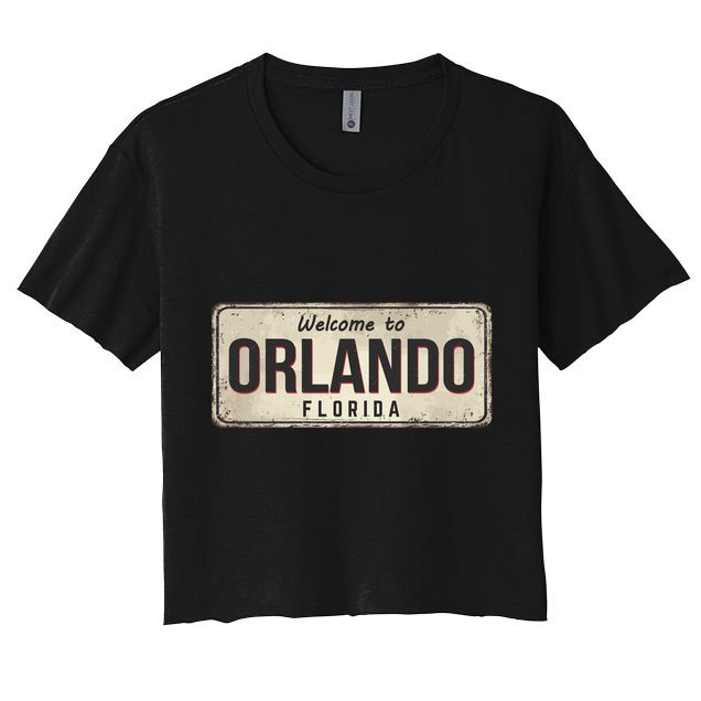 Vintage Orlando Metal Sign Crop Top