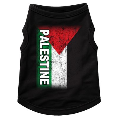 Vintage Palestine Flag Support Distressed Doggie Tank