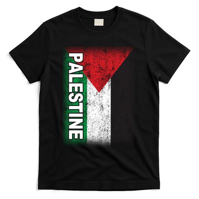 Vintage Palestine Flag Support Distressed T-Shirt