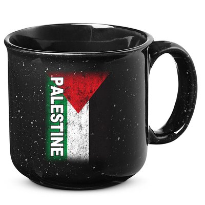 Vintage Palestine Flag Support Distressed 15oz Campfire Ceramic Mug