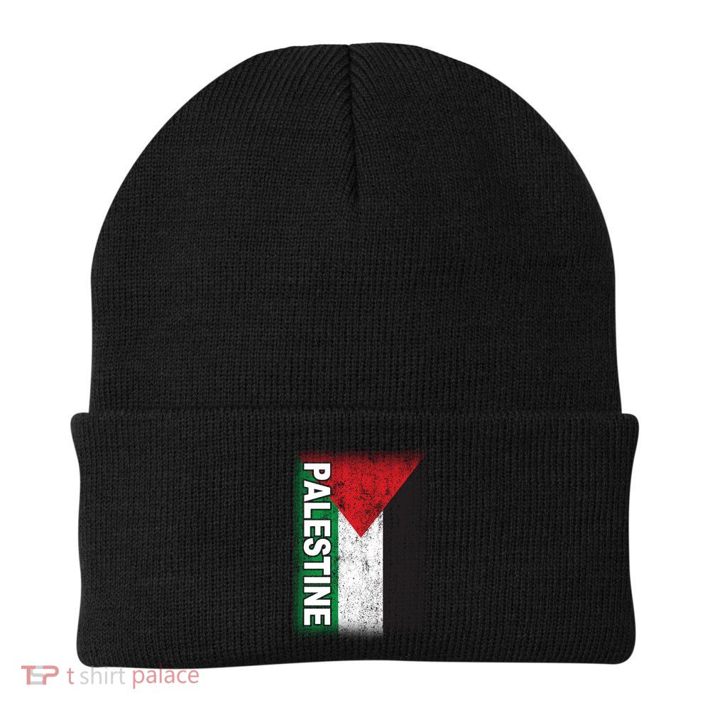 Vintage Palestine Flag Support Distressed Beanie