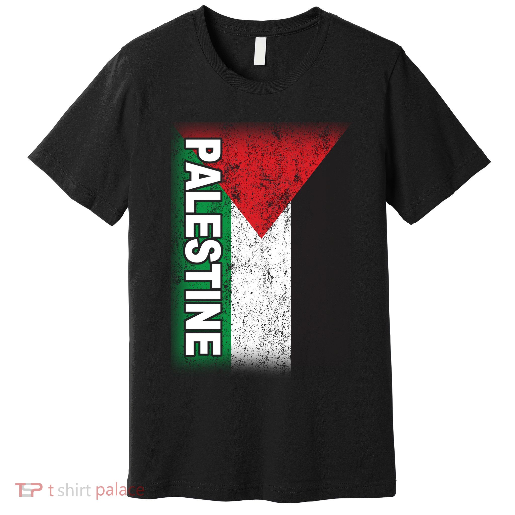 Vintage Palestine Flag Support Distressed Premium T-Shirt
