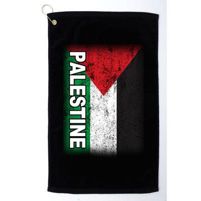 Vintage Palestine Flag Support Distressed Golf Towel